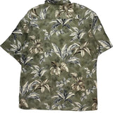 Pierre Cardin Hawaiian Shirt - Large Green Viscose
