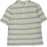 Lacoste Striped Polo Shirt - XL Green Cotton