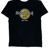 New York Hard Rock Cafe Graphic T-Shirt - Small Black Cotton