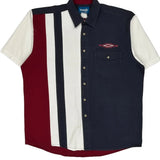 Wrangler Striped Short Sleeve Shirt - Large Multicoloured Cotton