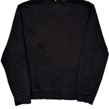 Tommy Hilfiger Spellout Sweatshirt - Large Black Cotton