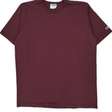 Champion T-Shirt - XL Burgundy Cotton