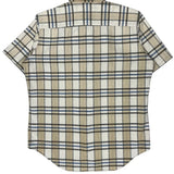 Lee Checked Short Sleeve Shirt - Large Blue Cotton