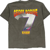 Geoff Bodine Hanes Nascar T-Shirt - Large Grey Cotton