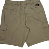 Dickies Cargo Shorts - 32W 10L Khaki Cotton