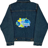 Age 8-10 Disney Cartoon Denim Jacket - Medium Blue Cotton