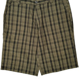 Dickies Checked Chino Shorts - 36W 11L Black Cotton Blend