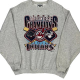 Vintage American League Champions Lee Graphic Sweatshirt - XL Grey Cotton