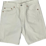 Levis Denim Shorts - 30W 8L White Cotton