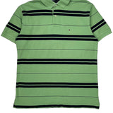 Tommy Hilfiger Striped Polo Shirt - XL Black Cotton