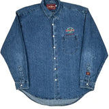Hard Rock Cafe Denim Shirt - Large Blue Cotton