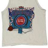 Detroit Pistons Nba Single Stitch Vest - Medium Multicoloured Cotton