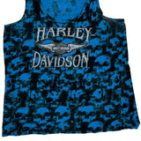 Motorcycles Harley Davidson Tie-Dye Tank Top - XL Black Cotton