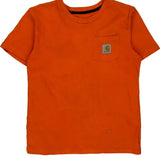 Age 10-12 Carhartt T-Shirt - Medium Orange Cotton