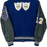 Sectional 9Th 100 Fly 2010, Sectional 6Th 100 Fly 2011 Holloway Varsity Jacket - Small Blue Leather