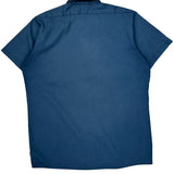 Dickies Short Sleeve Shirt - Large Blue Cotton