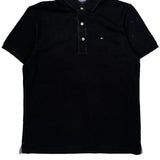 Tommy Hilfiger Polo Shirt - Medium Black Cotton