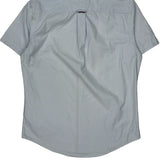 Tommy Hilfiger Striped Short Sleeve Shirt - Large Blue Cotton