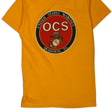 United States Marines Ocs Quantico, Va Anvil Graphic T-Shirt - Medium Yellow Cotton Blend