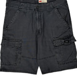 Wrangler Cargo Shorts - 33W 10L Grey Cotton