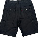 Levis Cargo Shorts - 34W 11L Black Cotton
