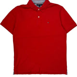 Tommy Hilfiger Slim Fit Polo Shirt - XL Red Cotton