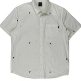 Oakley Short Sleeve Shirt - Large White Cotton
