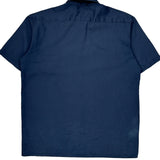 Dickies Short Sleeve Shirt - Large Blue Polyester Blend