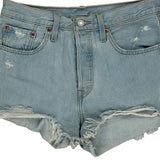 Levis Denim Shorts - 29W UK 10 Light Wash Denim