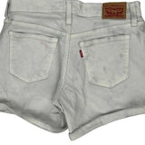 Levis Denim Shorts - 27W UK 8 White Cotton