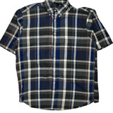 Nautica Checked Short Sleeve Shirt - Large Red Cotton