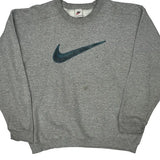 Vintage Made In USa Nike Sweatshirt - Large Grey Cotton