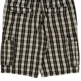 Levis Checked Cargo Shorts - 36W 10L Black & White Cotton