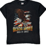 American By Birth Biker By Choice Gildan Single Stitch T-Shirt - Large Black Cotton