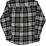 Dickies Checked Flannel Shirt - Medium Black & White Cotton