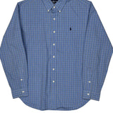Ralph Lauren Checked Shirt - Large Blue Cotton