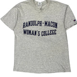 Champion College T-Shirt - Large Grey Cotton