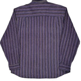 D&H Striped Shirt - Large Purple Cotton