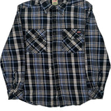 Dickies Checked Flannel Shirt - Medium Blue Cotton