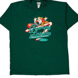 Grumpy Lanes Bowling League Disney Cartoon T-Shirt - XL Green Cotton