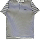 Ralph Lauren Striped Polo Shirt - Large Blue Cotton