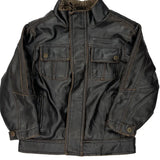 Age 3 Hawke & Co Leather Jacket - 2XS Black Polyester