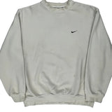 Vintage Nike Sweatshirt - Large Cream Cotton