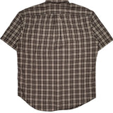 Ralph Lauren Sport Checked Short Sleeve Shirt - Large Brown Cotton