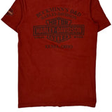 Harley Davidson Graphic T-Shirt - Small Red Cotton