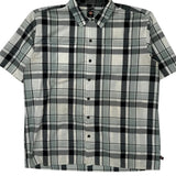 Dickies Checked Short Sleeve Shirt - XL Black Cotton