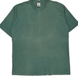 Blank Fruit Of The Loom Single Stitch T-Shirt - XL Green Cotton