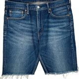 Levis Denim Shorts - 32W 9L Blue Cotton