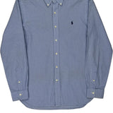 Checked Ralph Lauren Slim Fit Shirt - Medium Blue Cotton