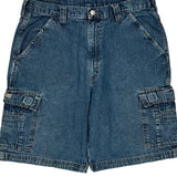 Wrangler Cargo Cargo Shorts - 34W 10L Blue Denim
